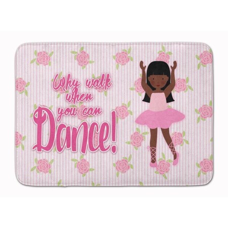 Carolines Treasures Ballet Long Hair African American Machine Washable Memory Foam Mat BB5389RUG